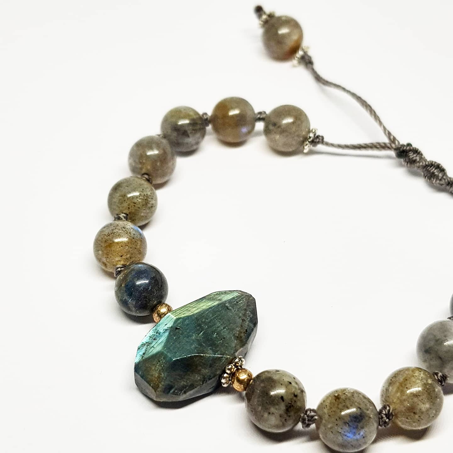 Labradorite with Sterling Silver Spacer Beads