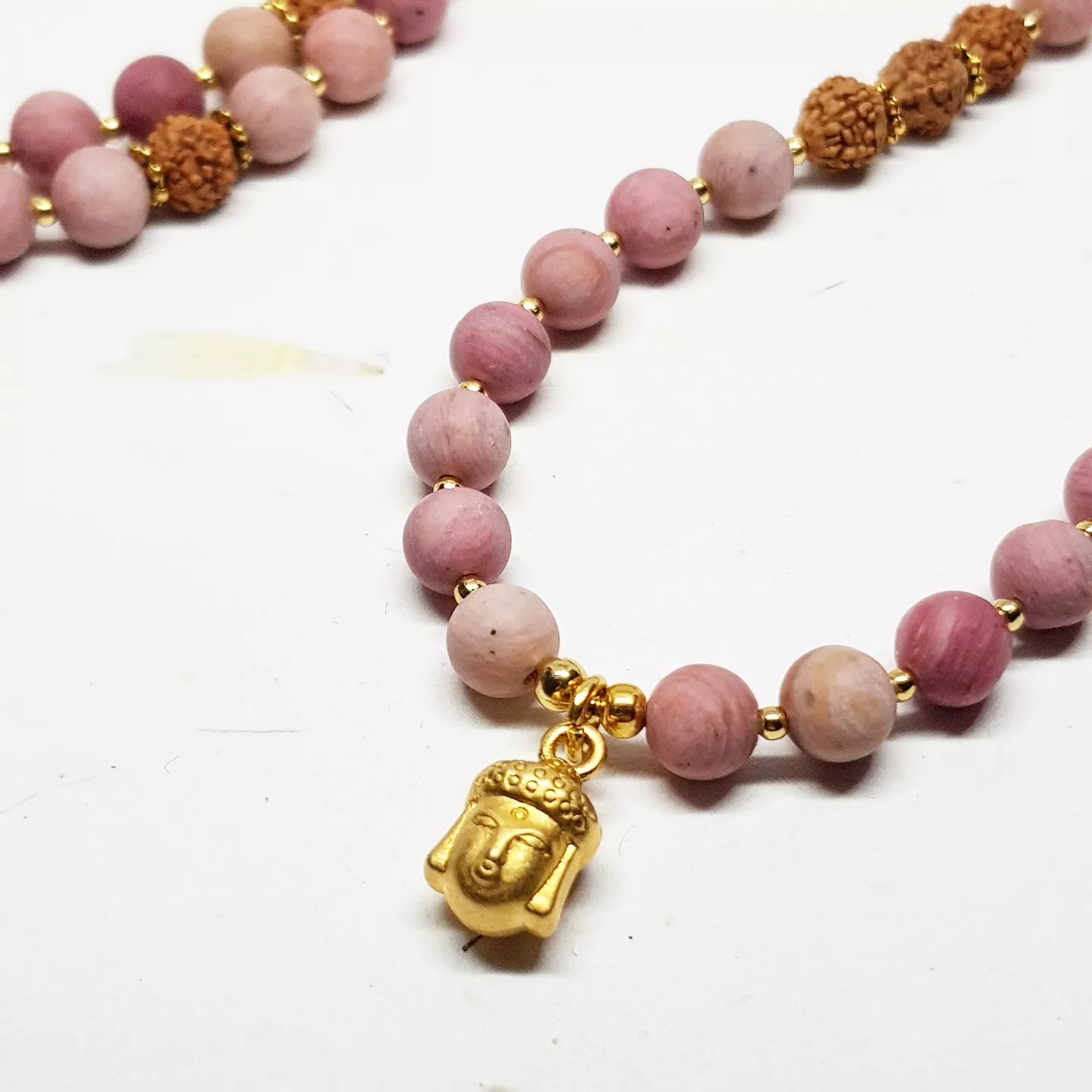 Golden Buddha ~ Matte Rhodonite