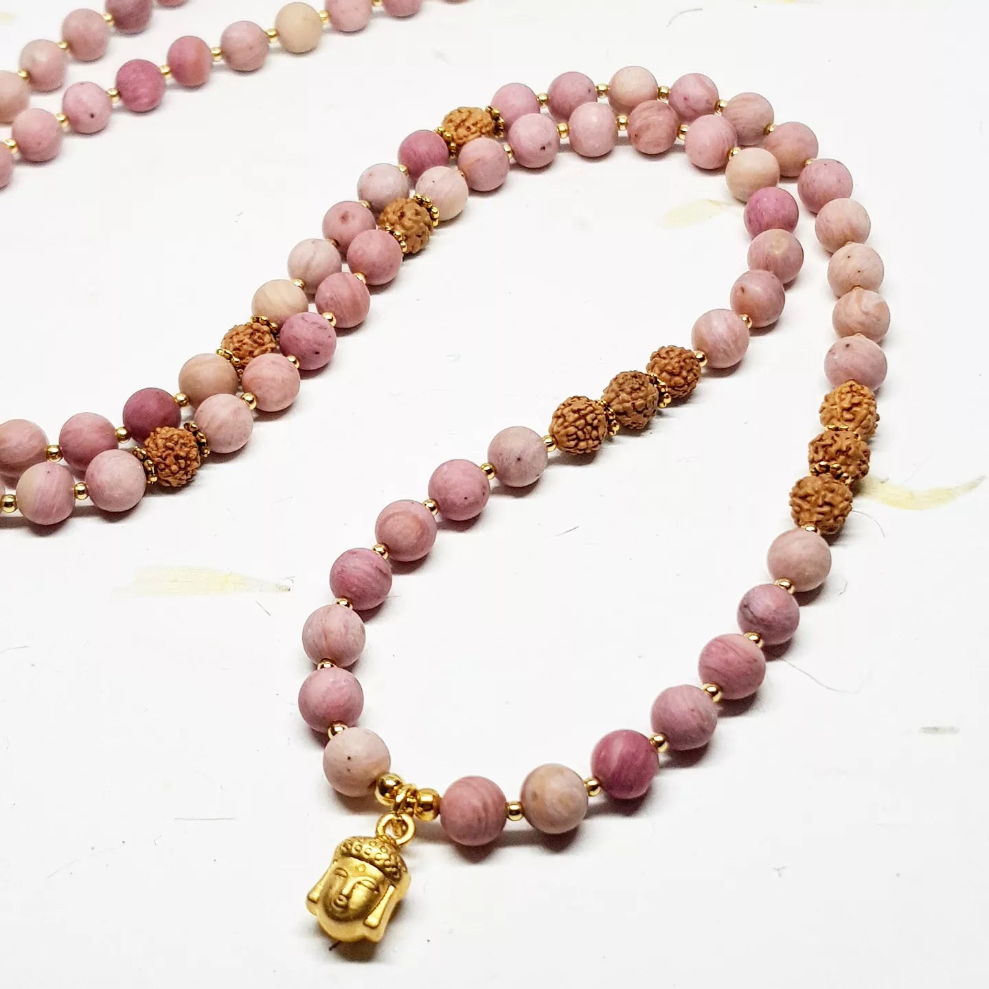 Golden Buddha ~ Matte Rhodonite