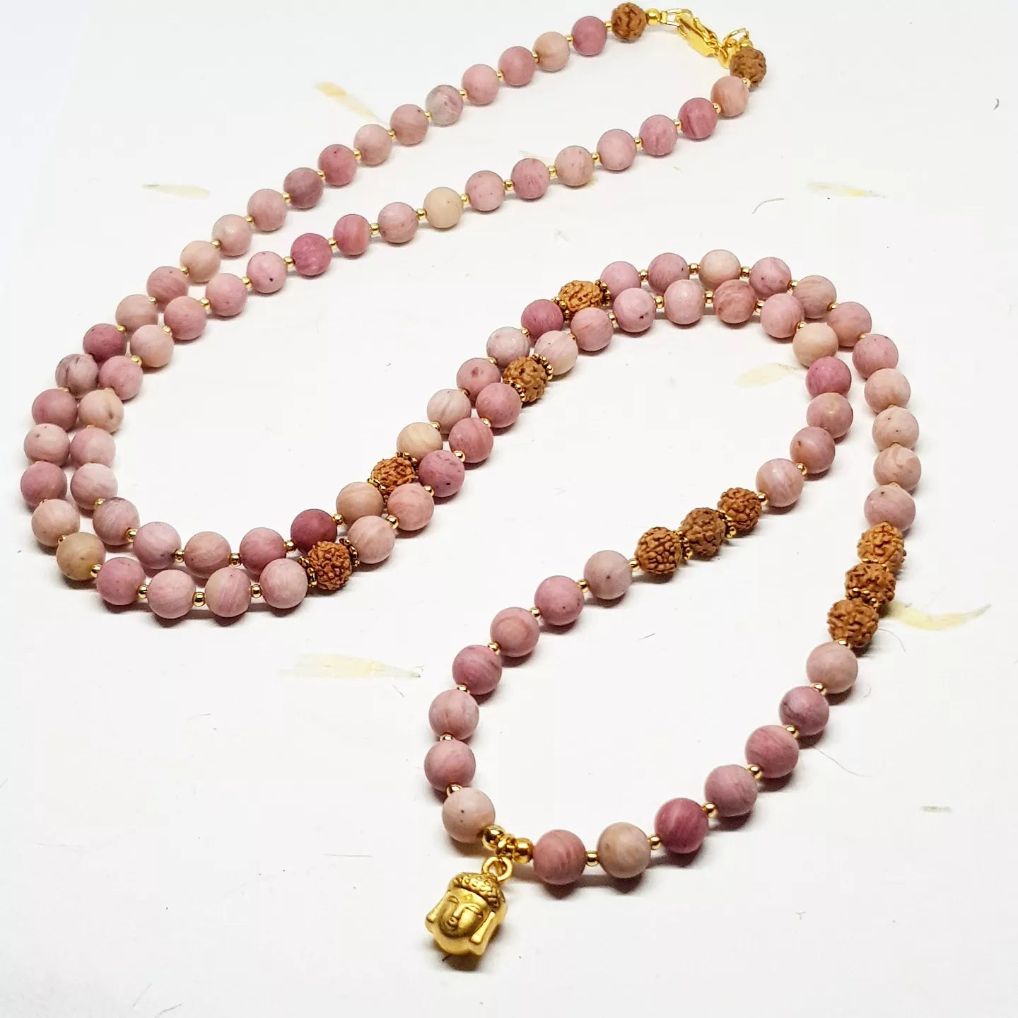 Golden Buddha ~ Matte Rhodonite