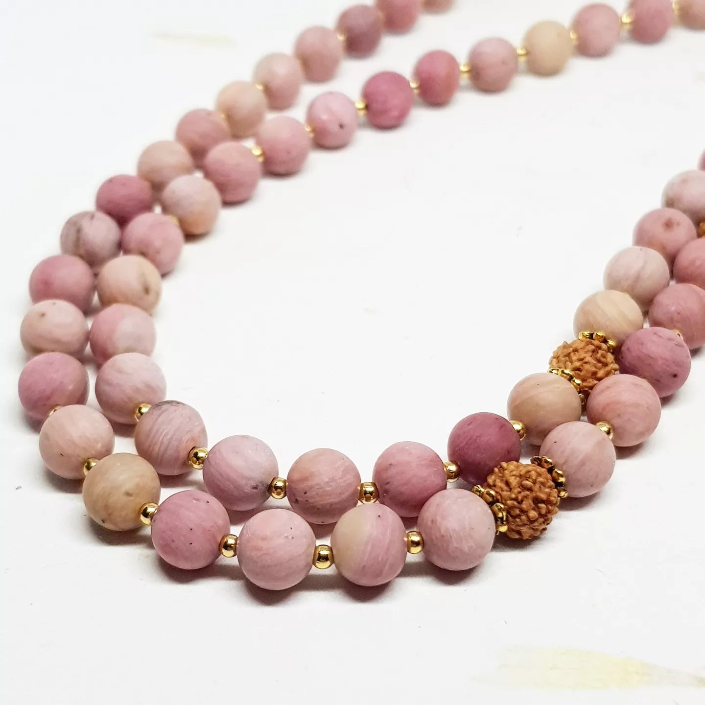 Golden Buddha ~ Matte Rhodonite