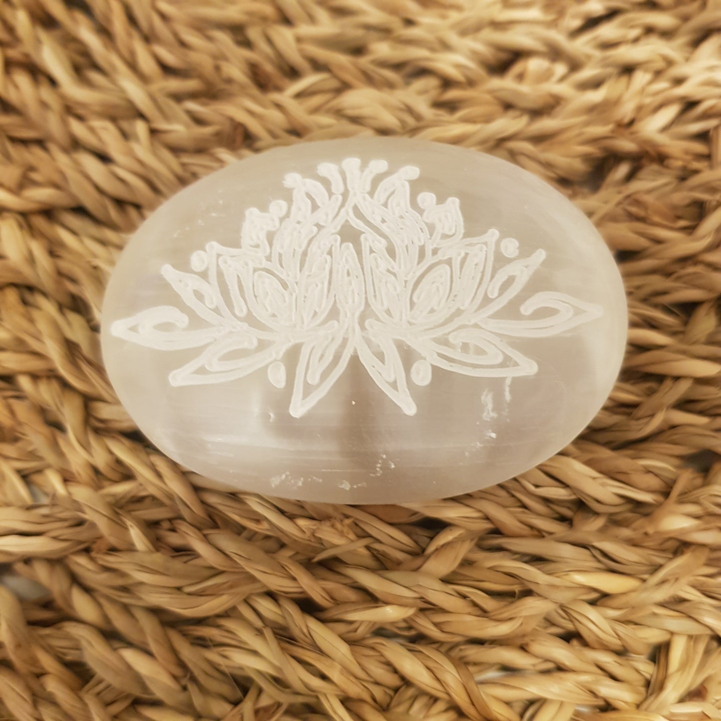 Lotus ~ Selenite Touchstone